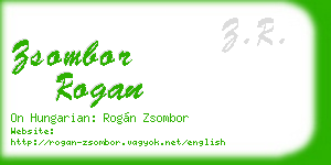 zsombor rogan business card